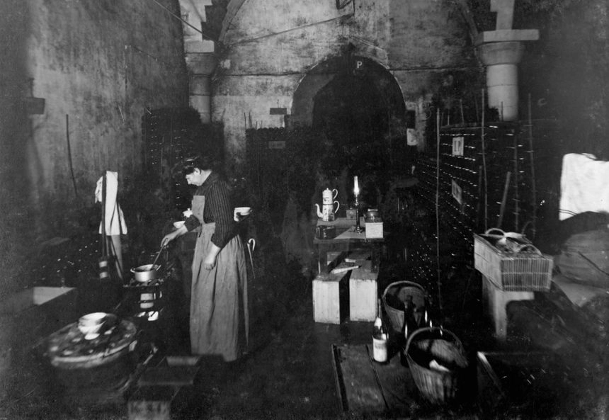 Photo des caves de Champagne au début du 20ème siècle