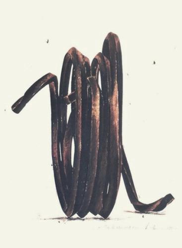 “Deux lignes indeterminées”, fusain, 1990