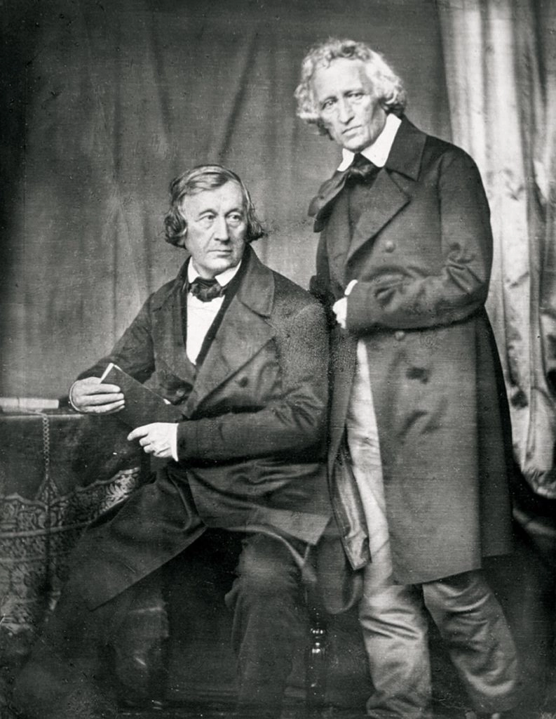 Wilhelm et Jacob Grimm par Hermann Blow, 1847