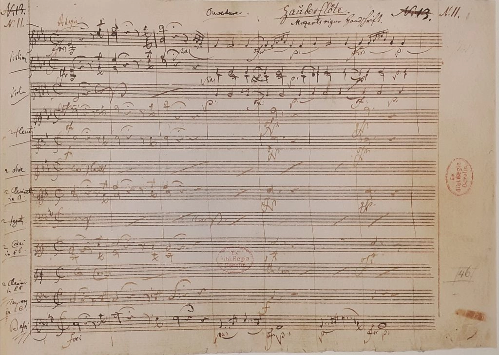 Manuscrit de la première page de la partition originale © DR