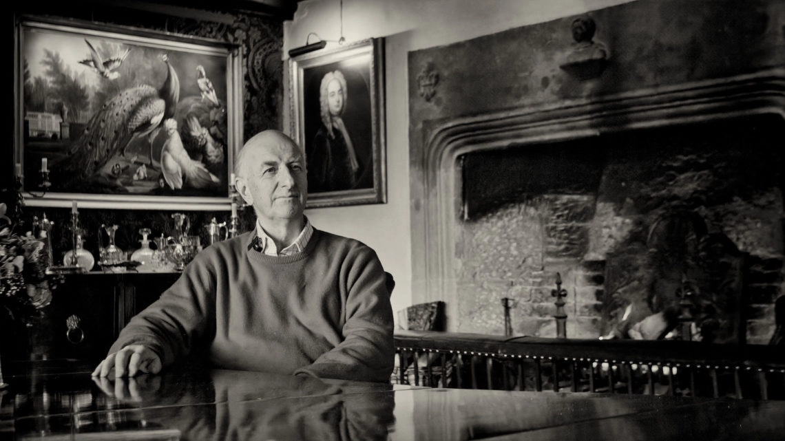 Portrait de Richard Vaughan, éleveur de porcs Middle White Portrait de Richard Vaughan, éleveur de porcs Middle White